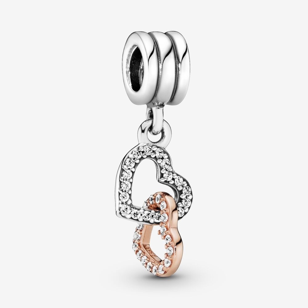 Authentic Pandora “Interlocking Hearts” dangle charm